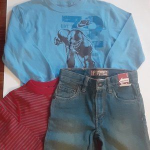 New Boy's 3 Piece Size 6 Clothes Lot  Jeans & Shirts